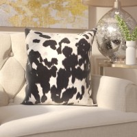 Willa Arlo Interiors Margarida Cow Hide Print Throw Pillow WLAO2110